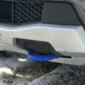 Ford Ranger Tow Hook Kit - Front - Ford Racing - Steel Powder Coated - Blue - `19-`23